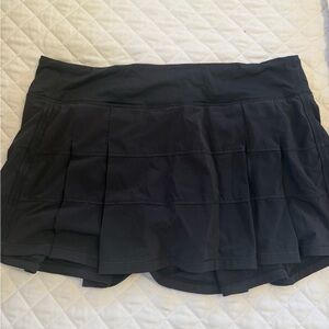 lululemon athletica Pace Rival Tennis Skirt, Black, 12 Regular